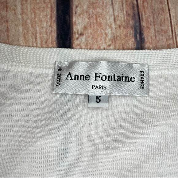 Anne Fontaine Shoulder Ruffle Long Sleeve Blouse - Picture 3 of 8